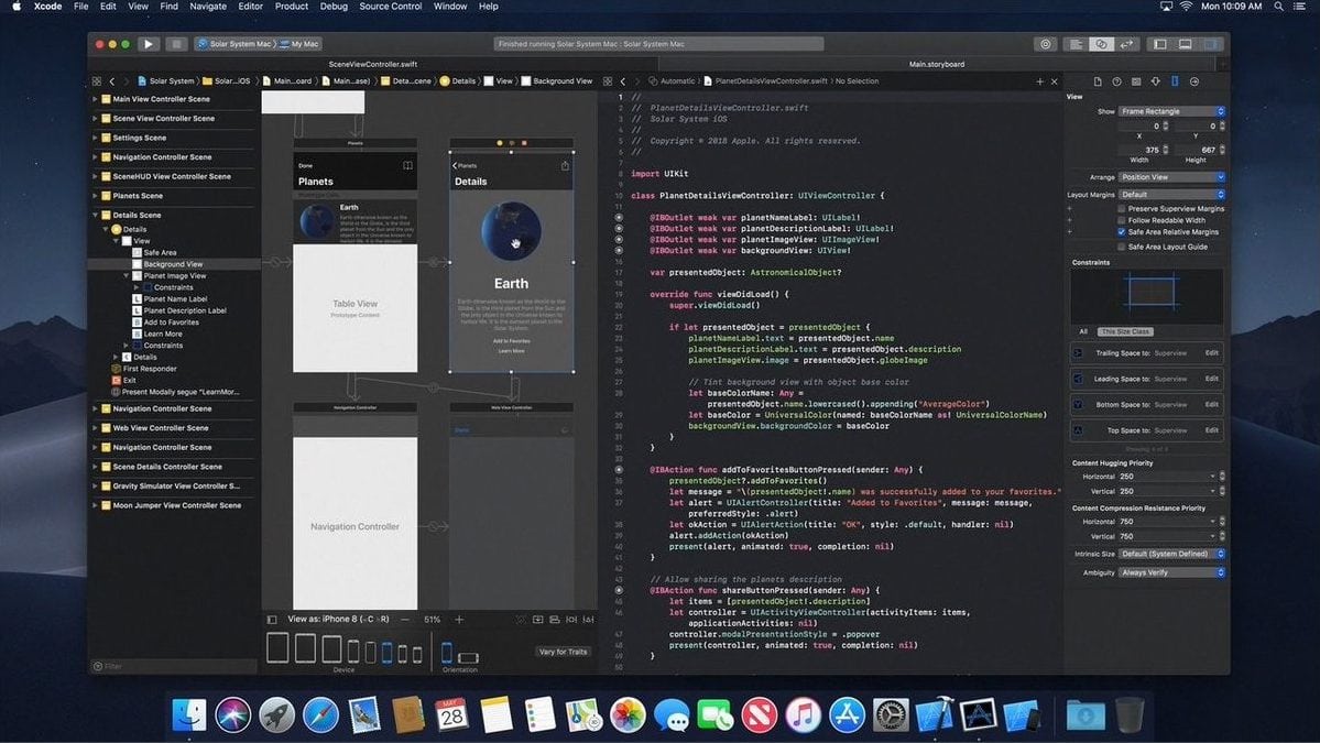 desktop apps frameworks for the macos xcode 10 screenshot